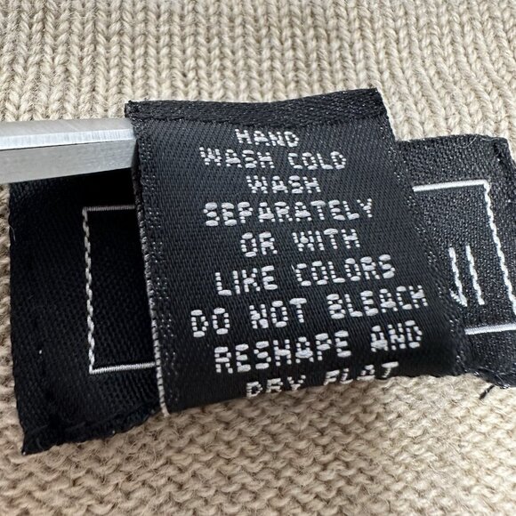 Vintage Cezani Cable Knit Vest XL Wool Blend Button up Tan - Picture 4 of 10